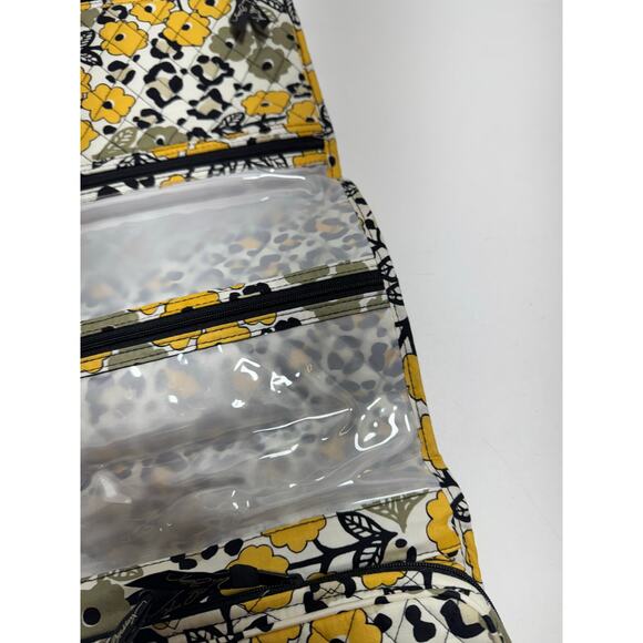 Vera Bradley Go Wild 3 Fold Travel Hanging Organizer New With Tags Yellow Black - Picture 9 of 11